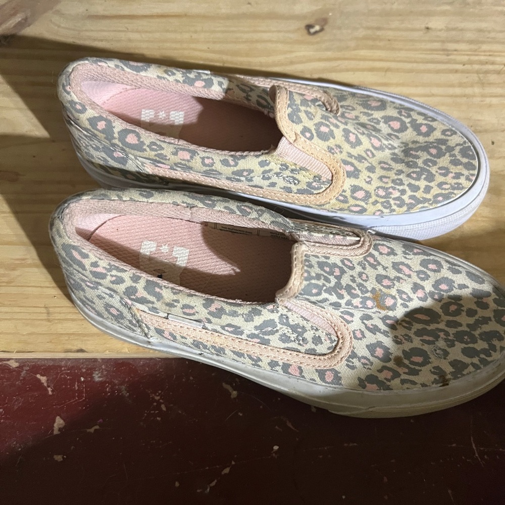 DC Kids Leopard Print Sneakers - Pink and Tan